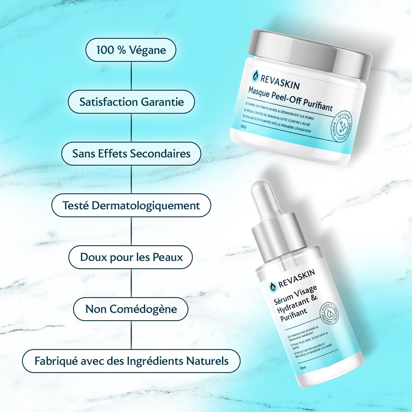 Pack Ultime Détox - Masque Anti-Points Noirs Sans Douleurs RevaSkin