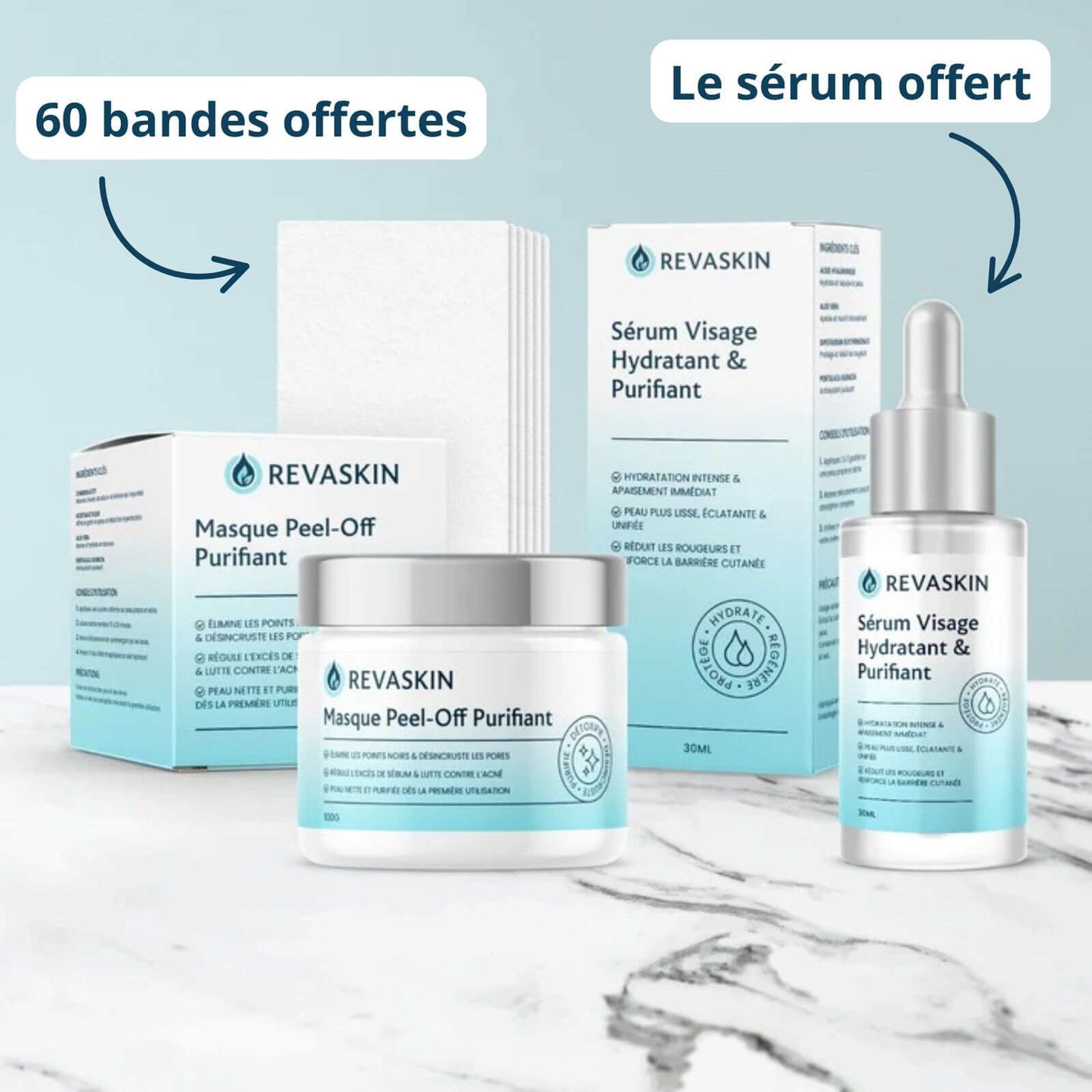 Pack Ultime Détox - Masque Anti-Points Noirs Sans Douleurs RevaSkin